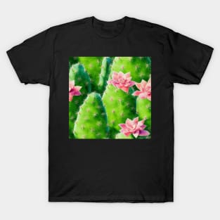 Watercolor cactus plant cactus pattern T-Shirt